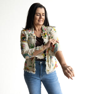 Raw Edge Summer Jacket by Orientique Australia - Guatemala Natural - 32439