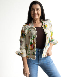 Raw Edge Summer Jacket by Orientique Australia - Guatemala Natural - 32439
