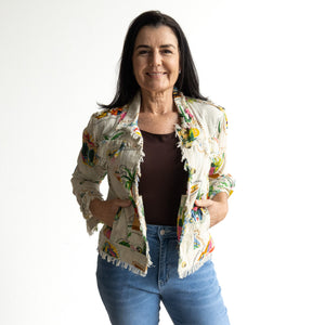 Raw Edge Summer Jacket by Orientique Australia - Guatemala Natural - 32439