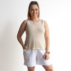 Relaxed Sleeveless Knit Top