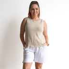 Relaxed Sleeveless Knit Top