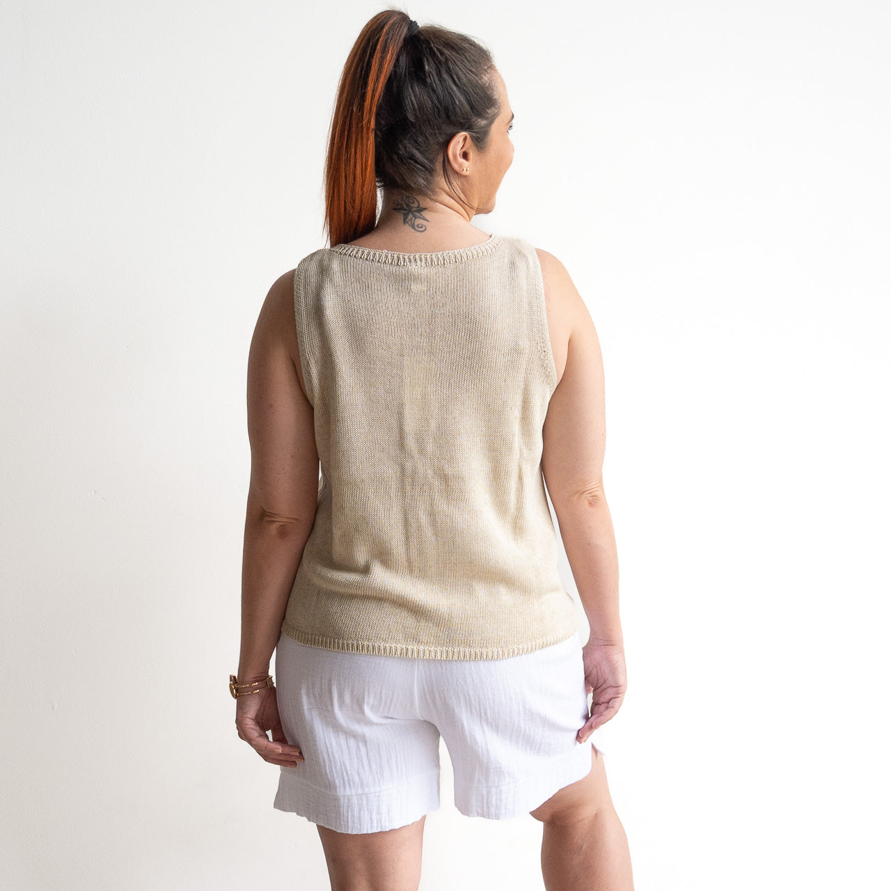 Relaxed Sleeveless Knit Top