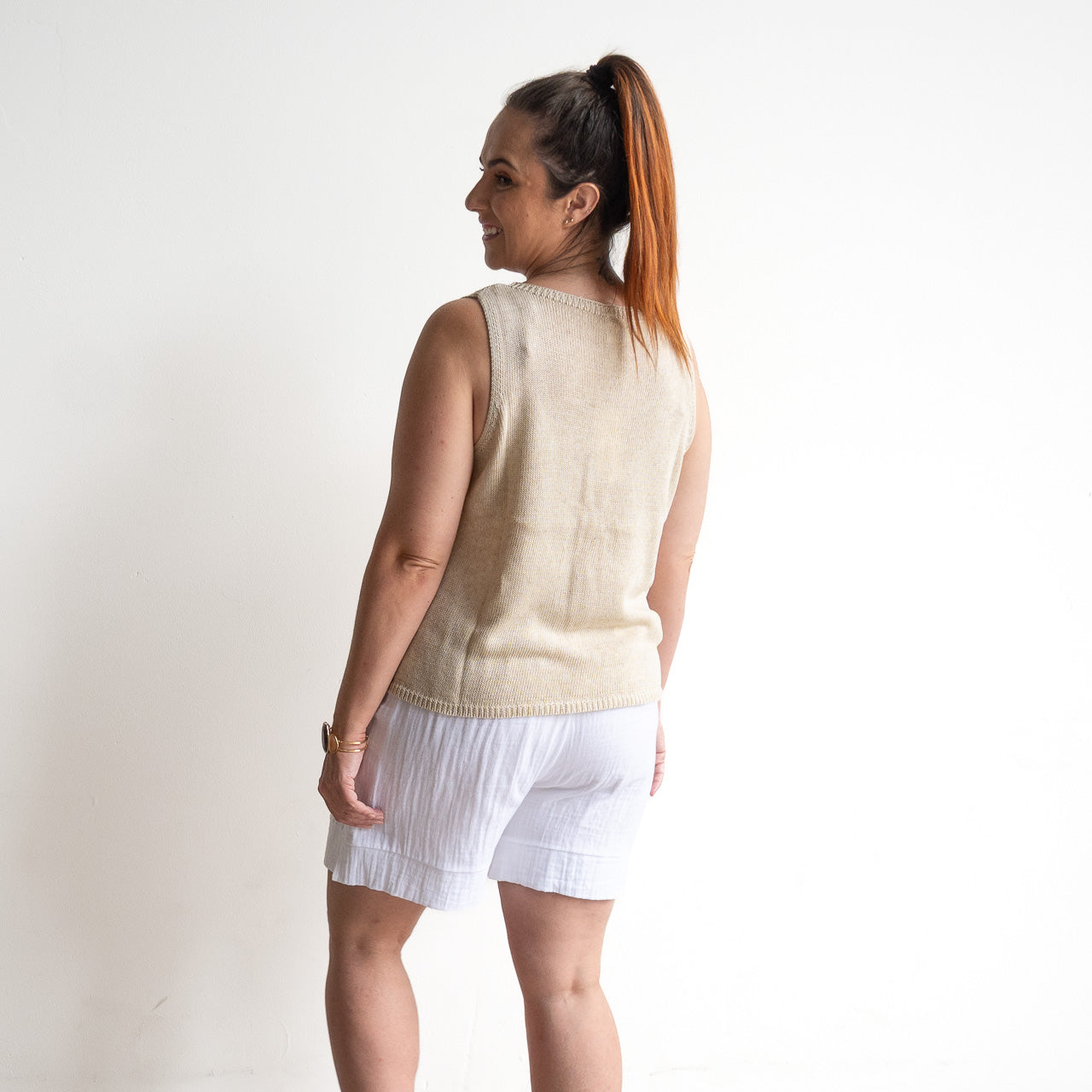 Relaxed Sleeveless Knit Top