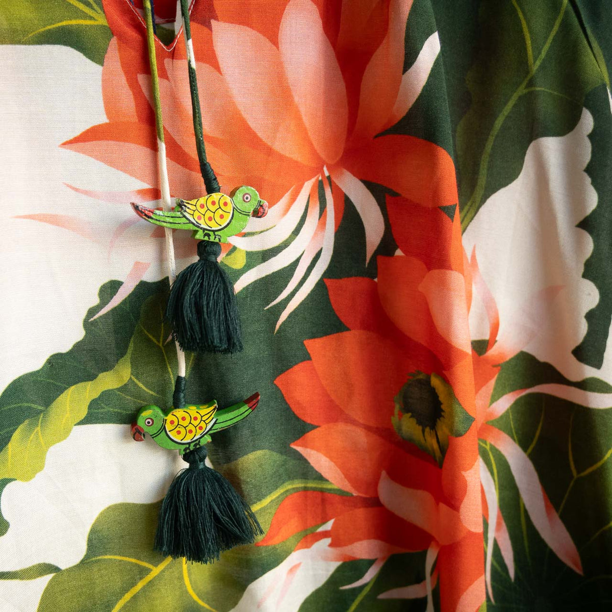 Resort Bird Blouse - Camila - 32539