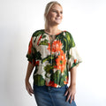 Resort Bird Blouse - Camila - 32539