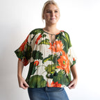 Resort Bird Blouse - Camila - 32539