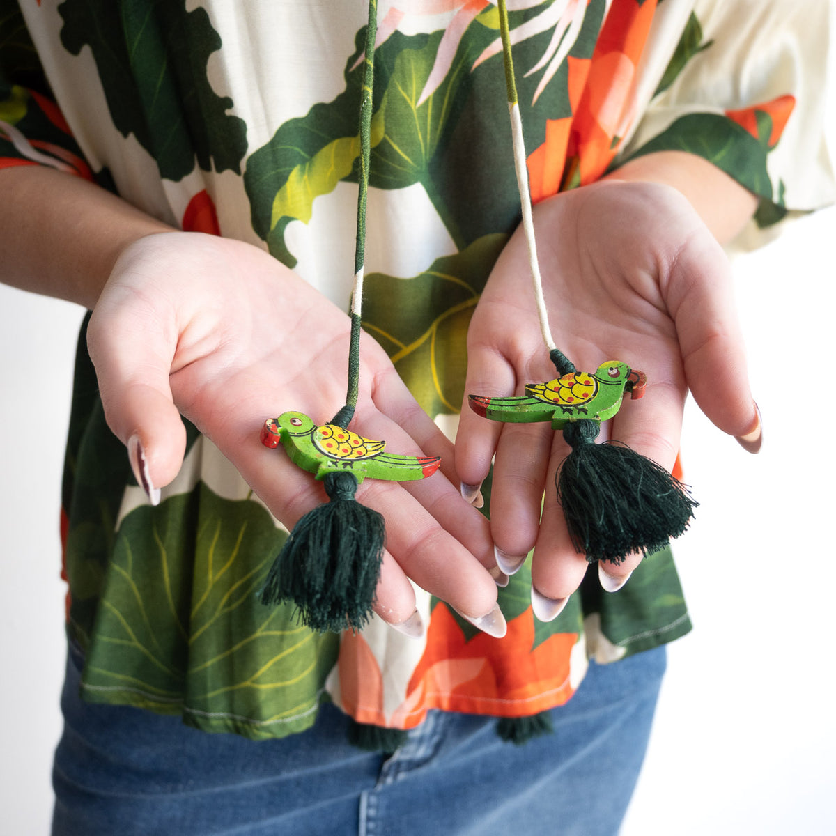 Resort Bird Blouse - Camila - 32539
