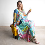 Resort Kaftan Maxi Dress - Collage - 82004