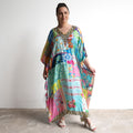 Resort Kaftan Maxi Dress - Collage - 82004