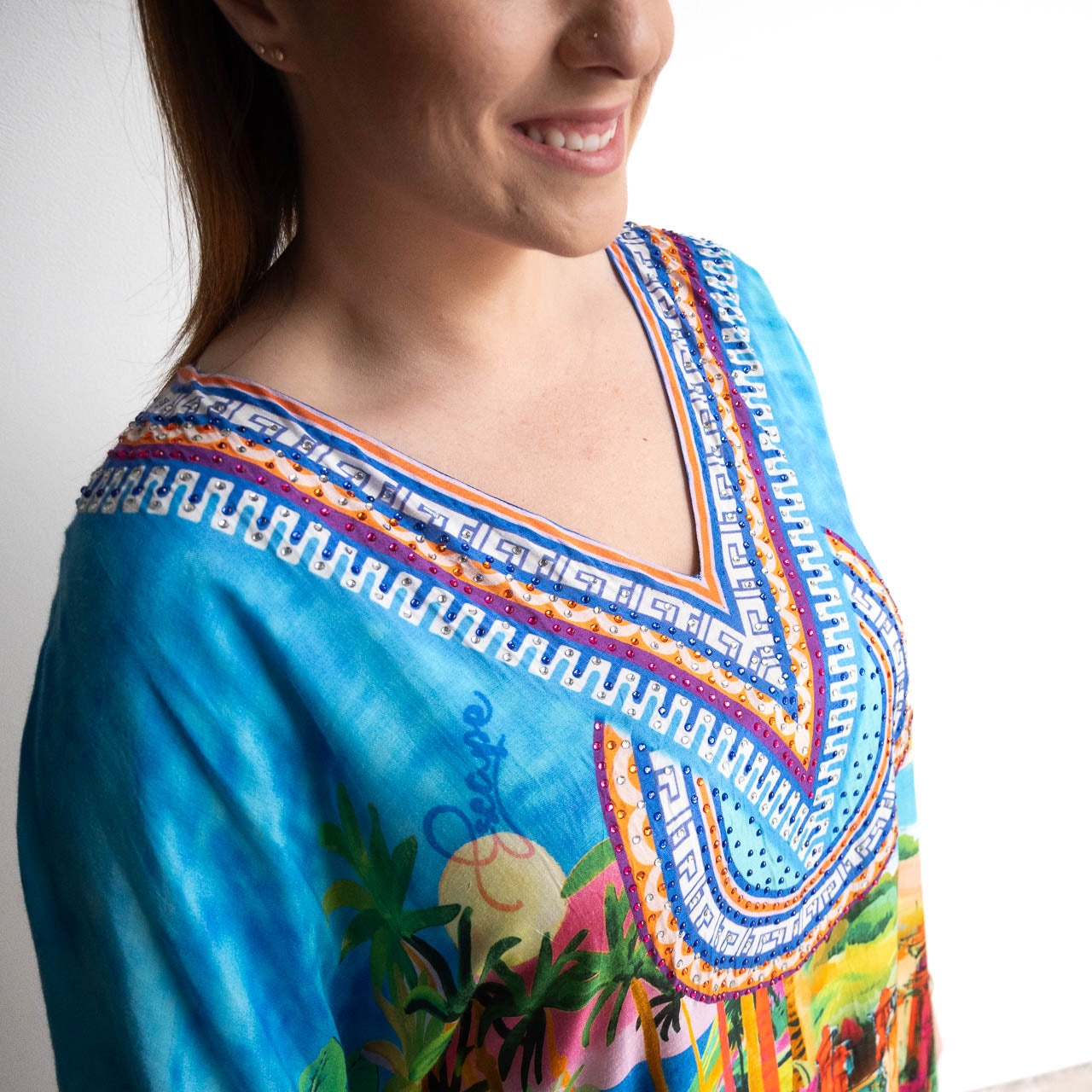Resort Kaftan Maxi Dress - Island Life - 82004