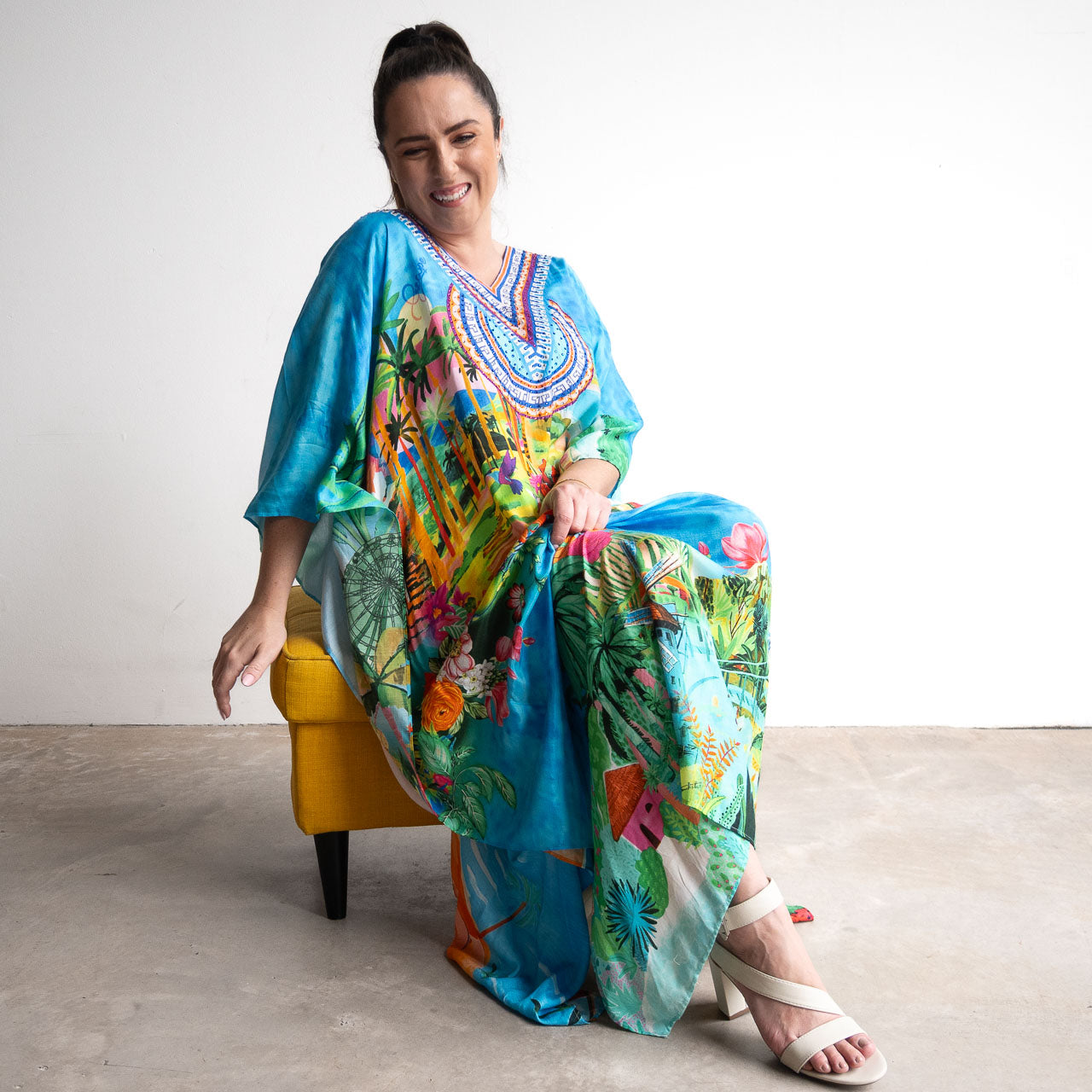 Resort Kaftan Maxi Dress - Island Life - 82004