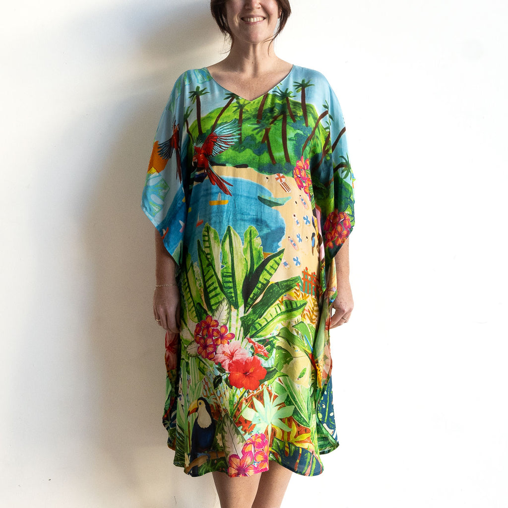 Resort Kaftan Midi Dress by Escape - Skye - 32379