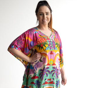 Resort Kaftan Midi Dress by Escape - Briana - 32421