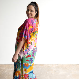Resort Kaftan Midi Dress by Escape - Briana - 32421