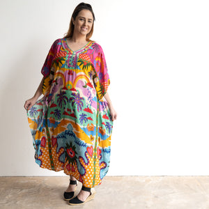 Resort Kaftan Midi Dress by Escape - Briana - 32421