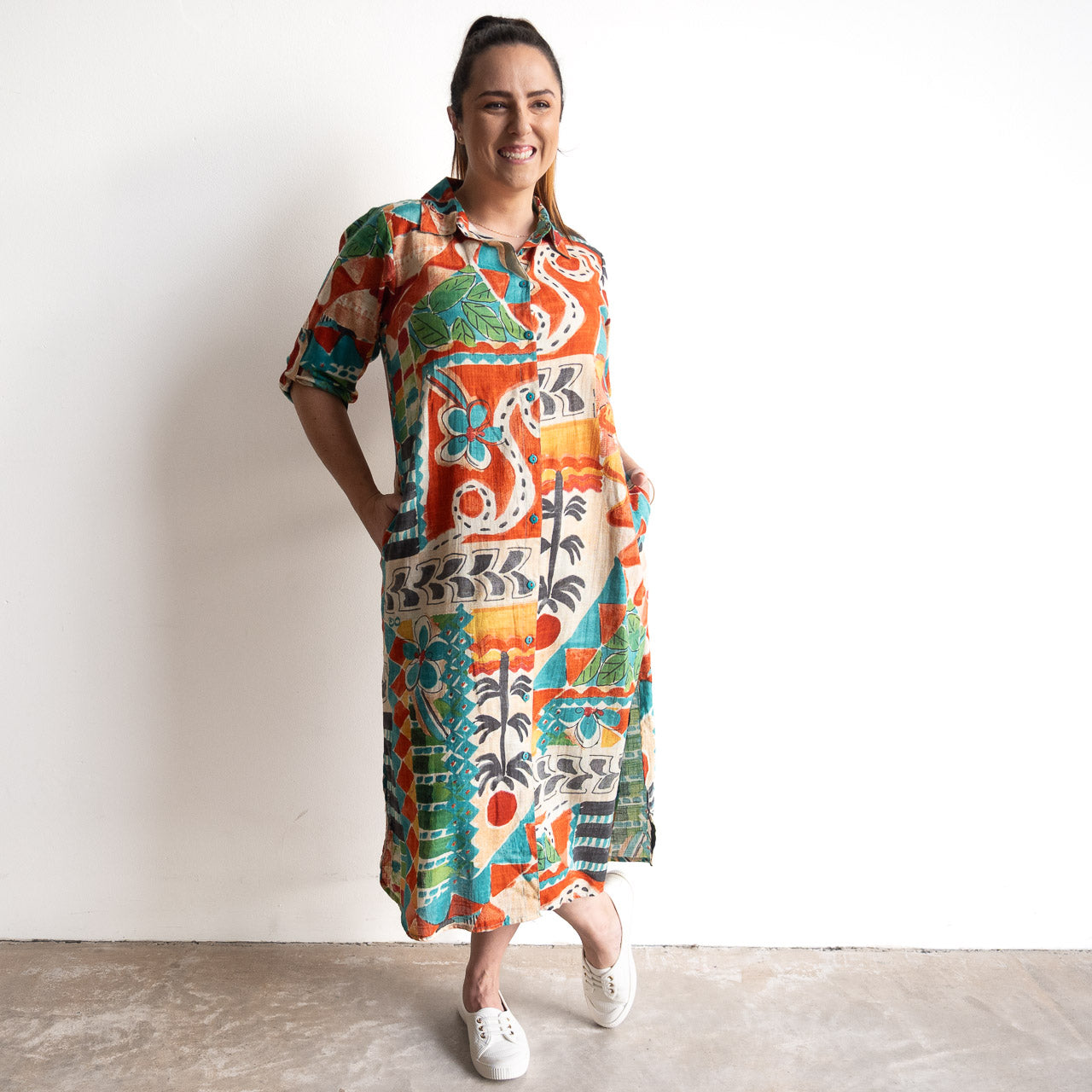 Resort Shirt Dress - Gambetta - 30263