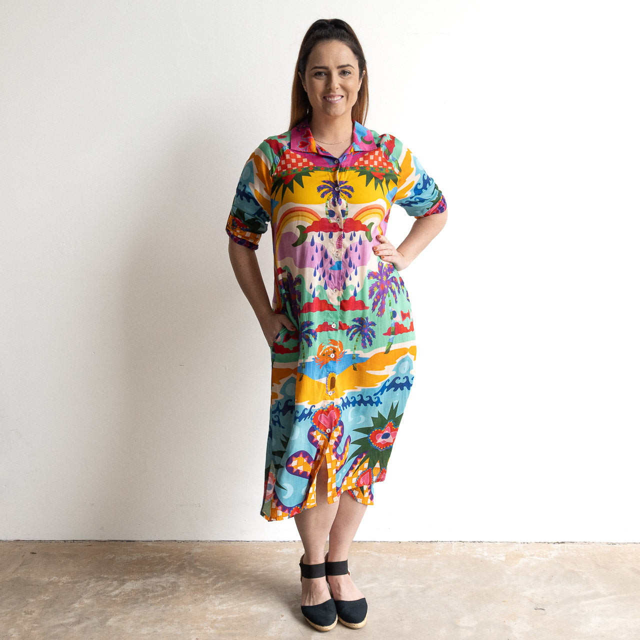 Resort Shirt Dress by Escape - Briana - 30128