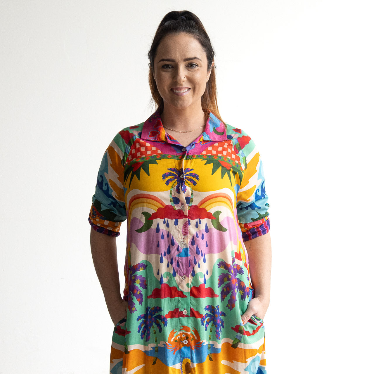 Resort Shirt Dress by Escape - Briana - 30128