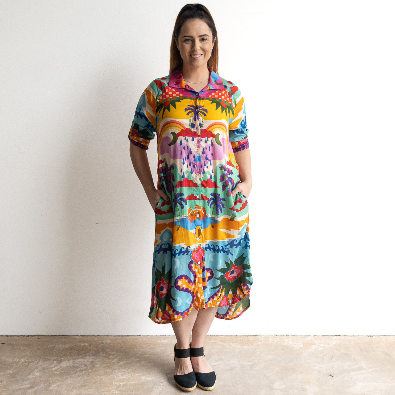 Resort Shirt Dress by Escape - Briana - 30128