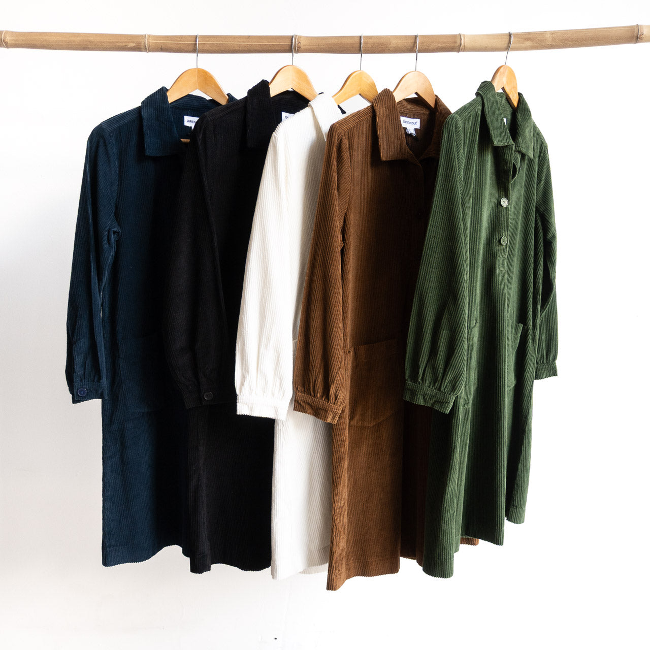 Retro Corduroy Pocket Tunic Dress by Orientique - 21485