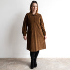 Retro Corduroy Pocket Tunic Dress by Orientique - 21485