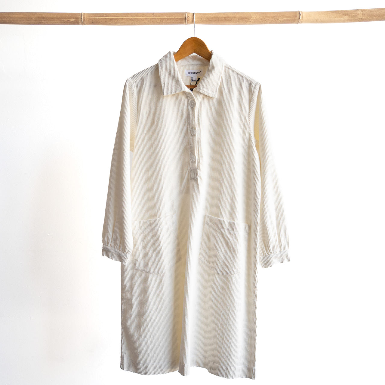 Retro Corduroy Pocket Tunic Dress by Orientique - 21485