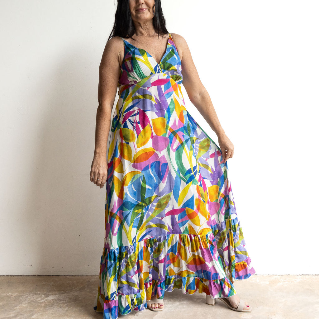 Retro Strappy Maxi Dress by Escape - Melinda - 30076