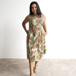Retro Sundress by Orientique Australia - Lima Olive - 20110