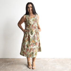 Retro Sundress by Orientique Australia - Lima Olive - 20110