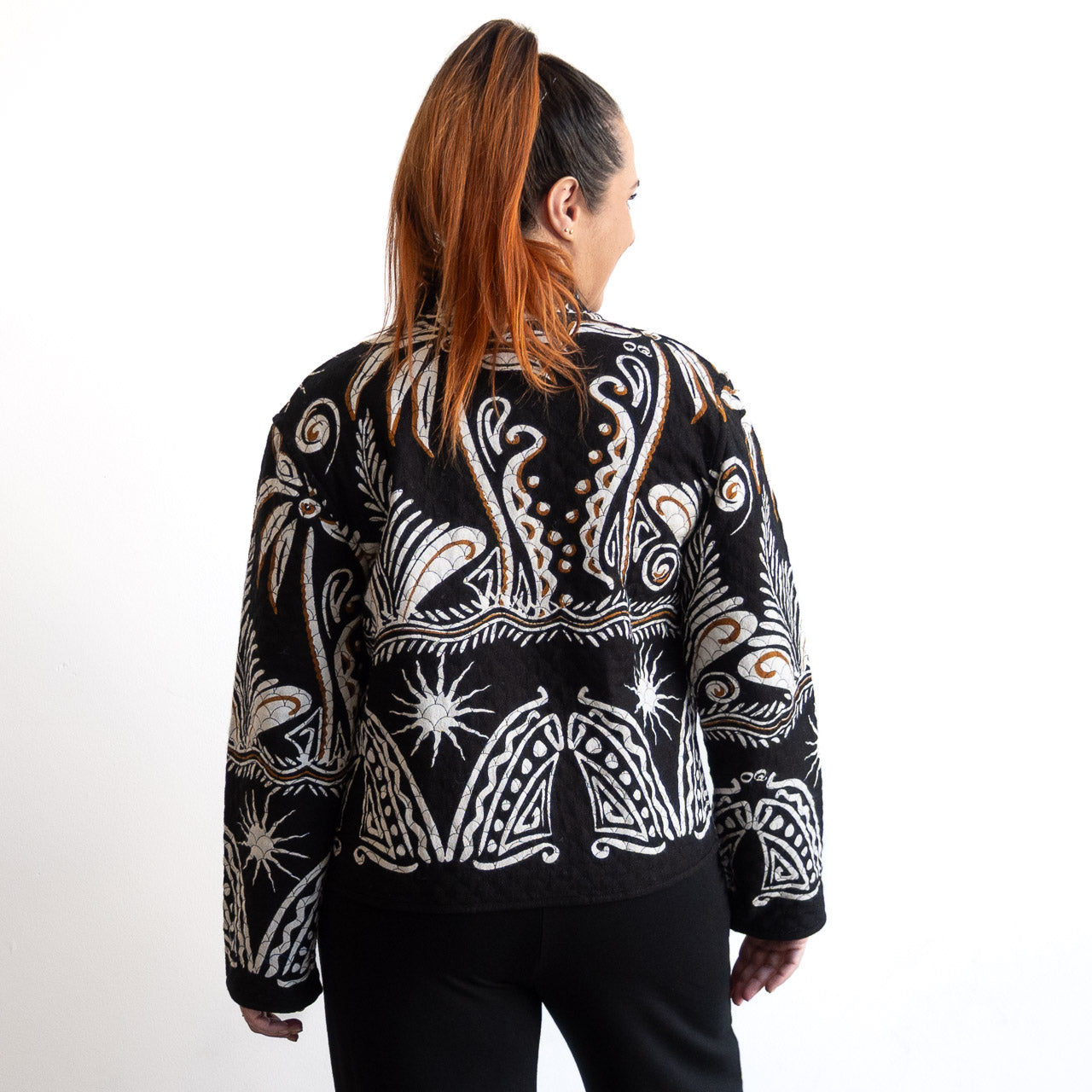 Reversible Quilted Crop Jacket by Orientique Australia - Indus - 42212