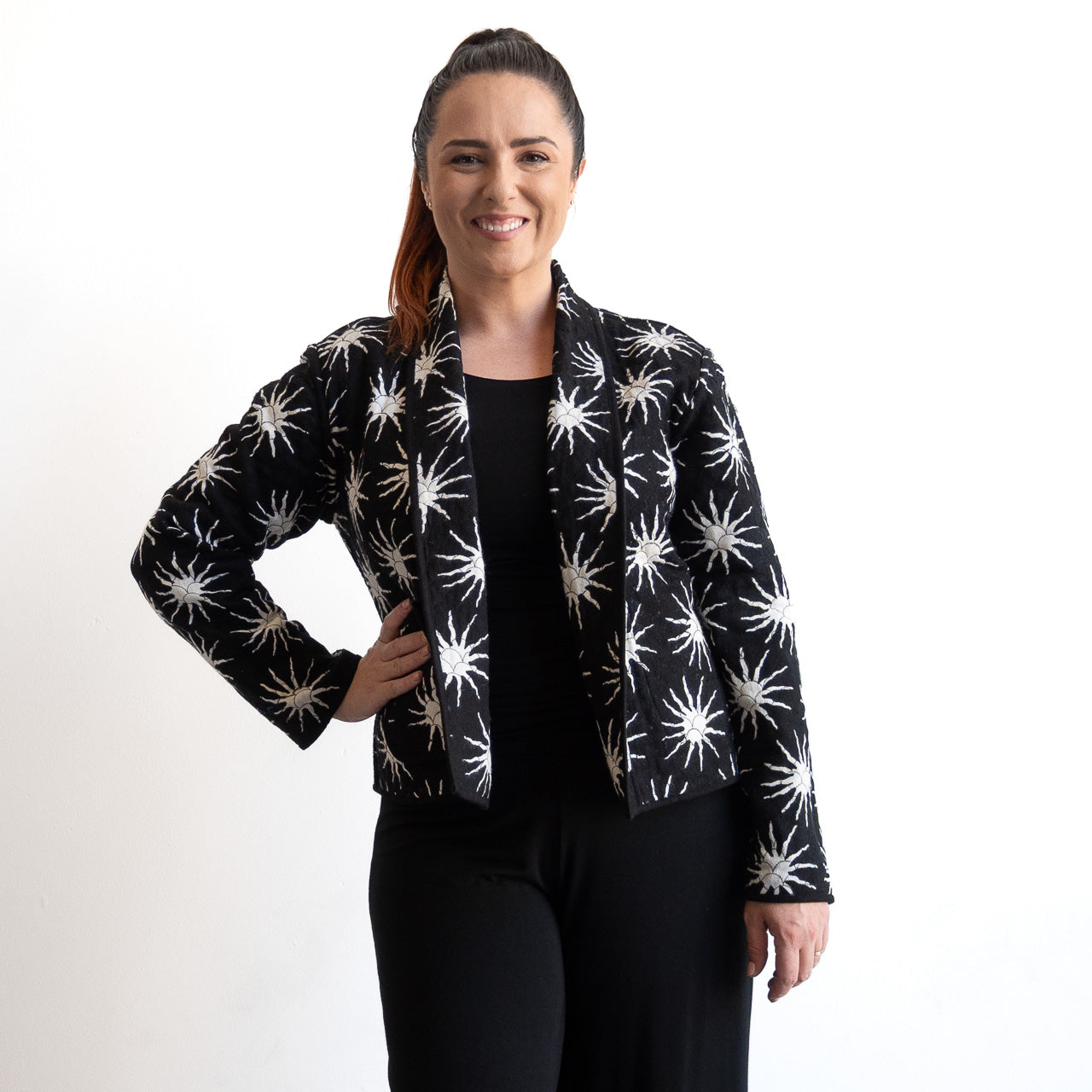 Reversible Quilted Crop Jacket by Orientique Australia - Indus - 42212