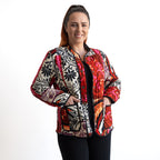Reversible Quilted Press Stud Jacket by Orientique - Giza - 23102