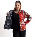 Reversible Quilted Press Stud Jacket by Orientique - Giza - 23102