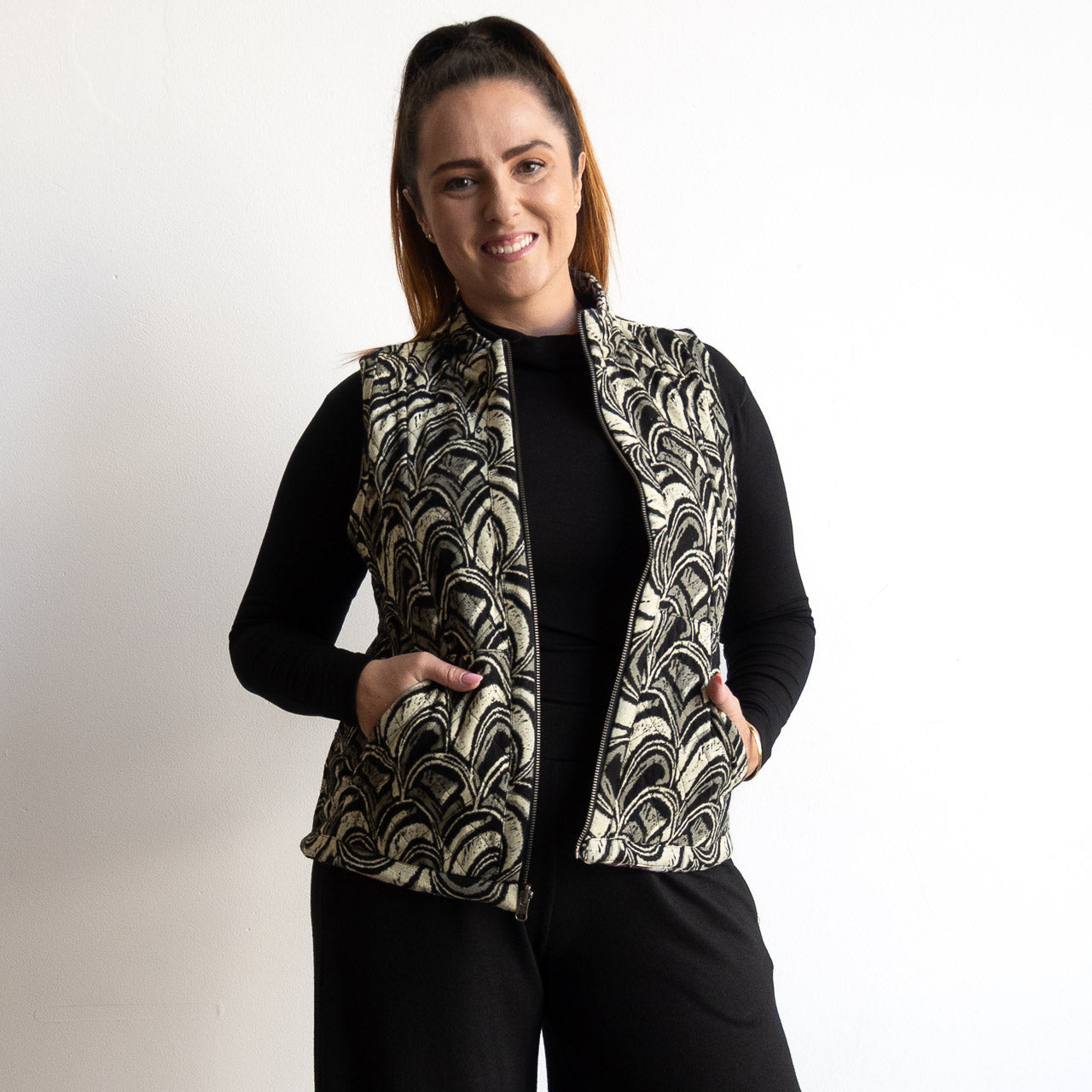 Reversible Quilted Vest by Orientique - Giza - 23101