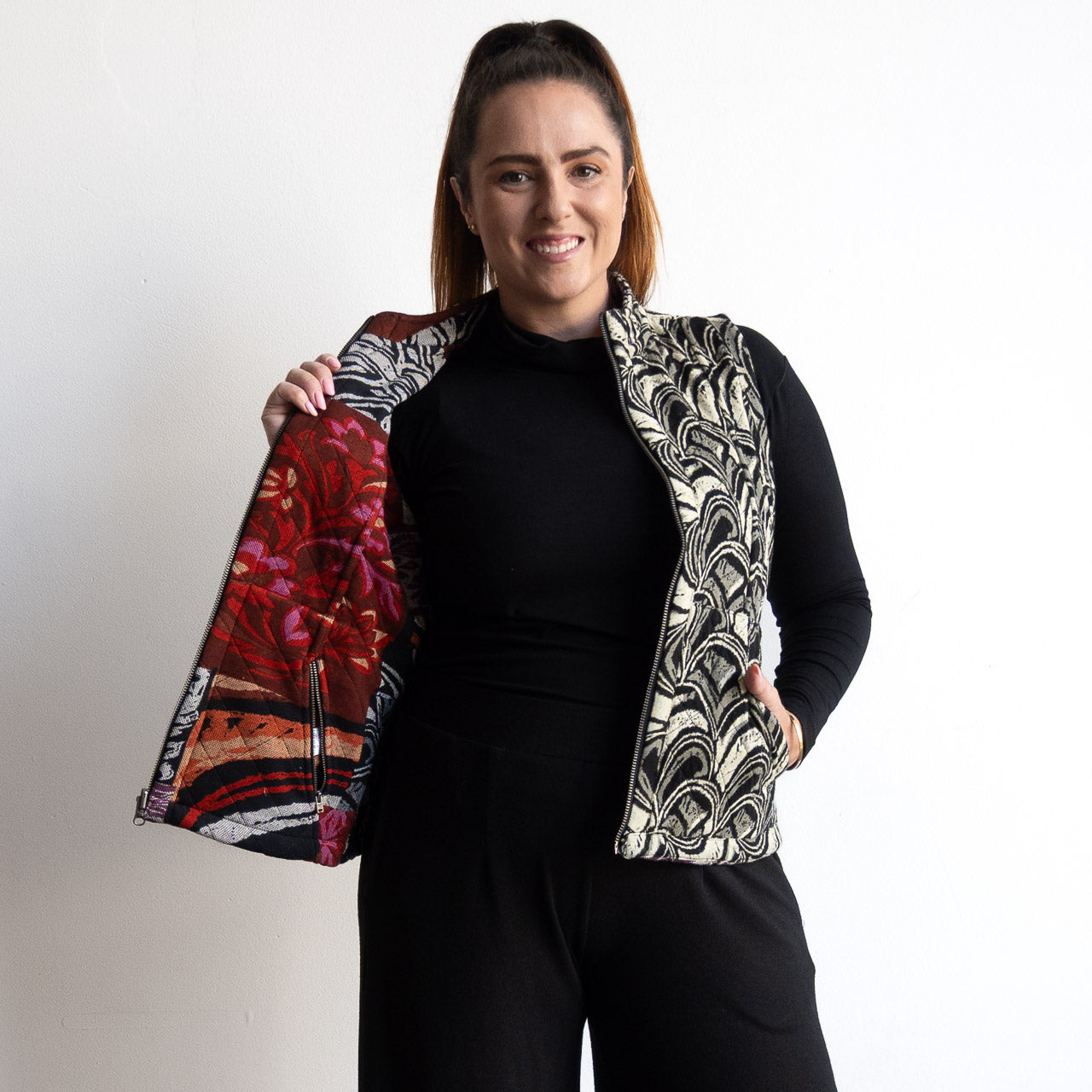 Reversible Quilted Vest by Orientique - Giza - 23101