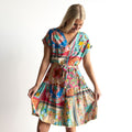 Riviera Button-through Dress - Foulard  Fleurs - 61056