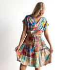 Riviera Button-through Dress - Foulard  Fleurs - 61056