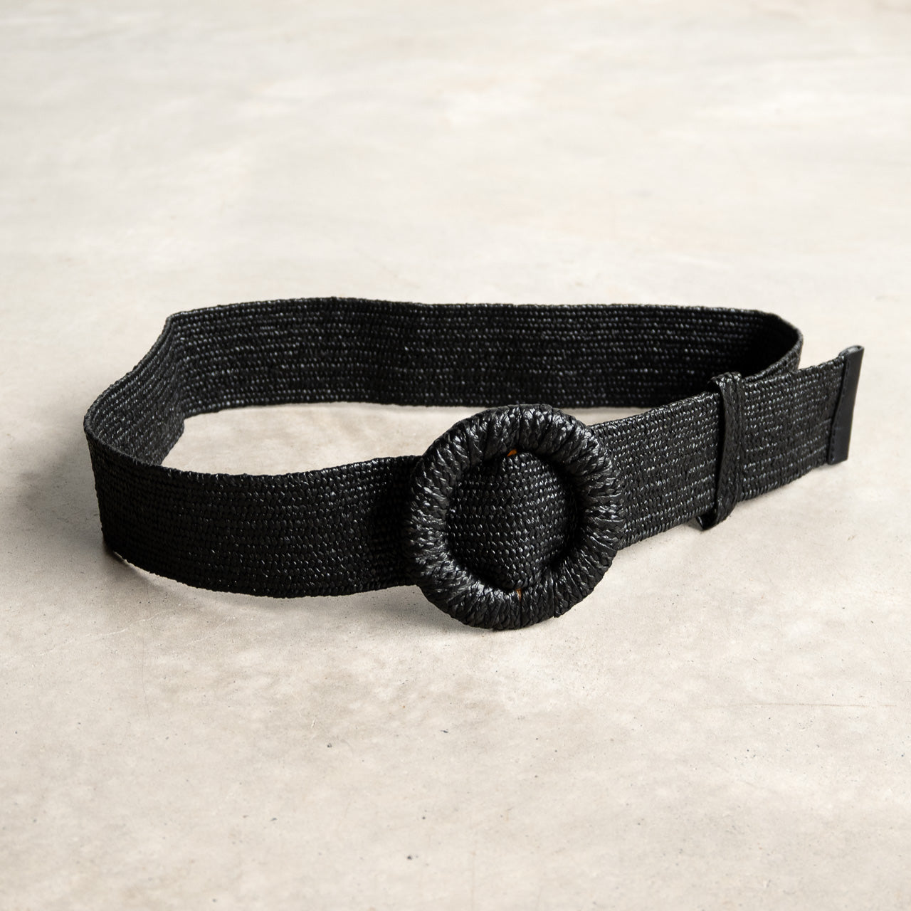 Paper-weave Stretch Belt - Round Buckle