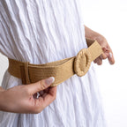 Paper-weave Stretch Belt - Round Buckle