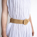Paper-weave Stretch Belt - Round Buckle