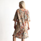 Ruffle Hem Shift Dress - Gordes - 21886