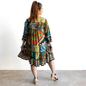 Ruffle Layer Dress by Orientique Australia - Cabo Fria - 40205
