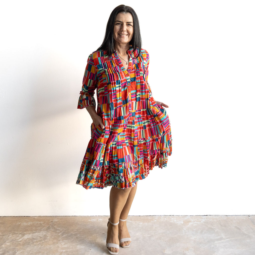Ruffle Layer Dress by Orientique Australia - Peru - 71598