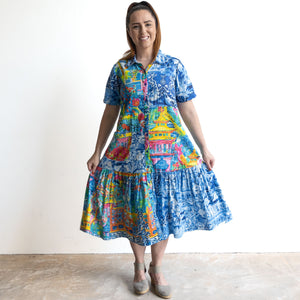 Short Sleeve Shirt Dress by Orientique Australia - Okayama - 40190