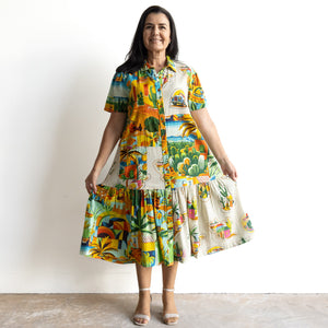 Short Sleeve Shirt Dress by Orientique Australia - Guatemala - 30172