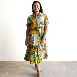 Short Sleeve Shirt Dress by Orientique Australia - Guatemala - 30172