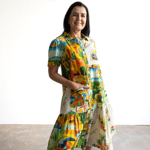 Short Sleeve Shirt Dress by Orientique Australia - Guatemala - 30172