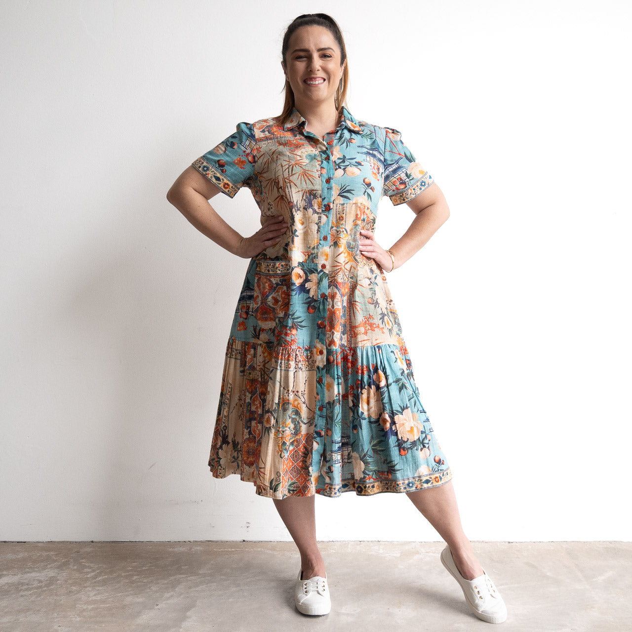 Short Sleeve Shirt Dress - Gordes - 21860
