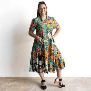Short Sleeve Shirt Dress by Orientique Australia - Guaratiba - 61747