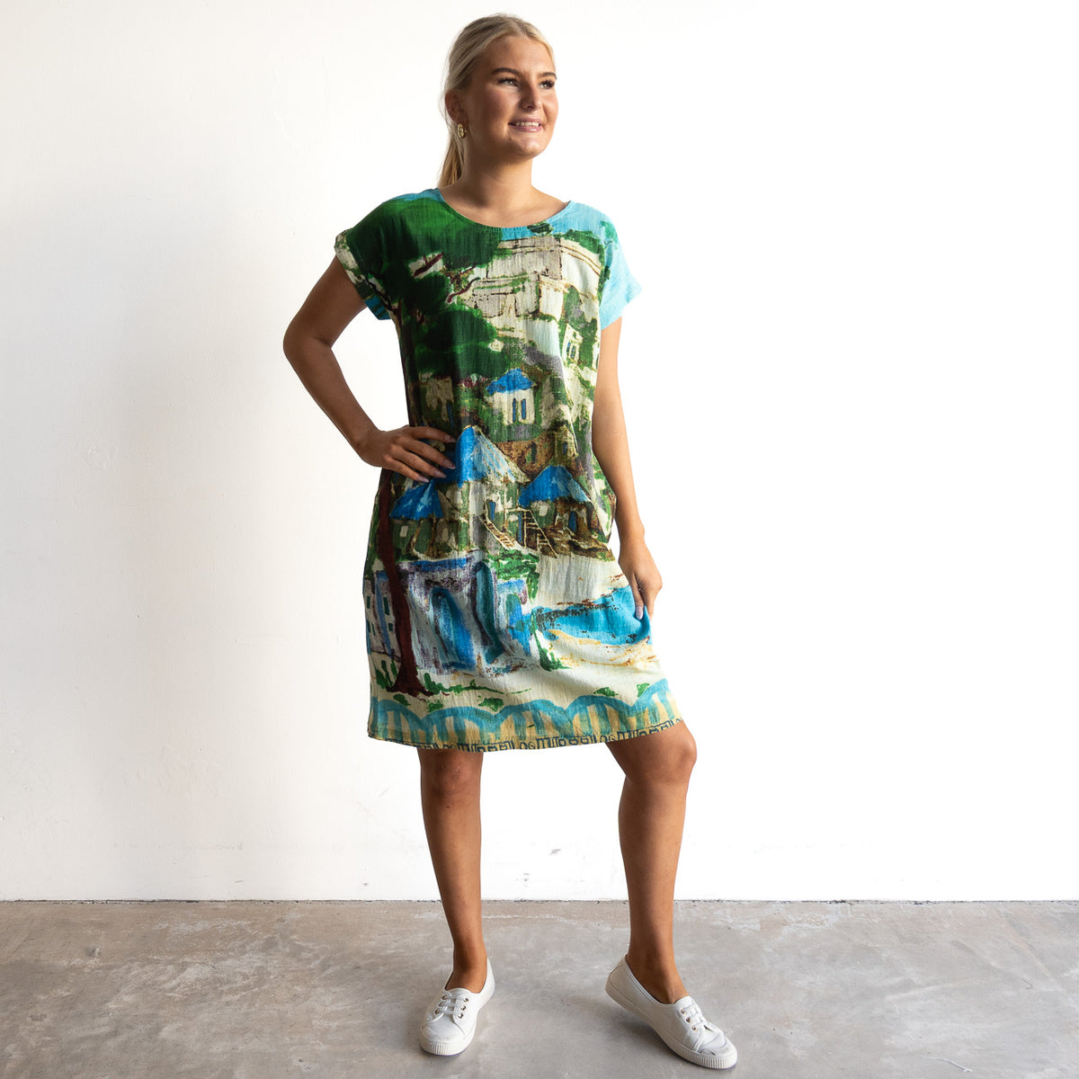 Short Sleeve Tunic Dress - Tulum - 61035